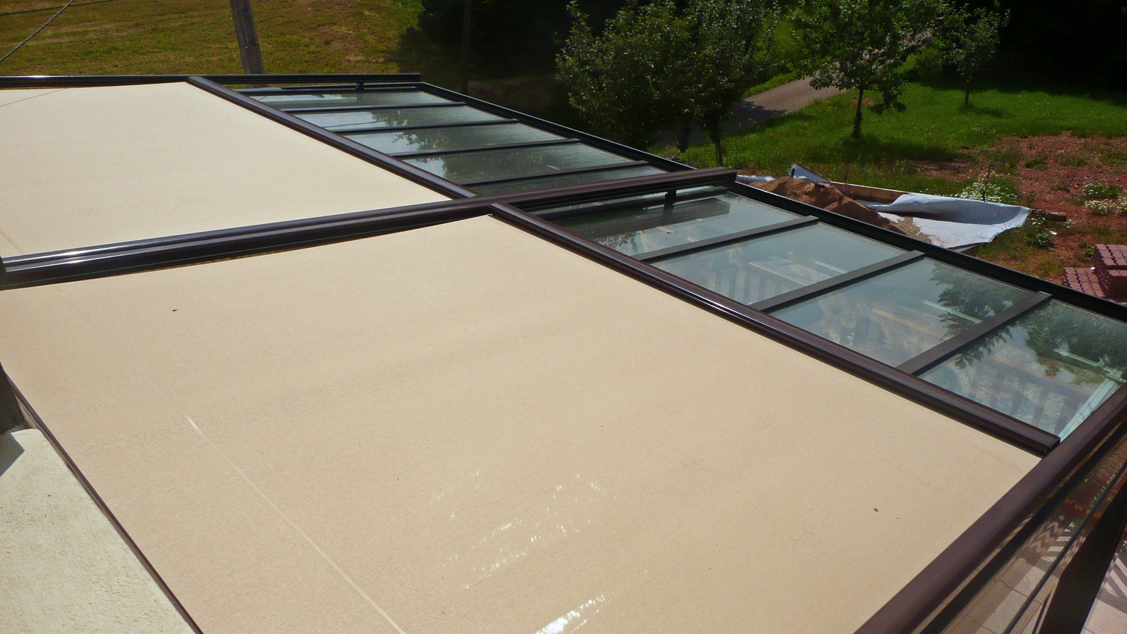 store pour toiture vitrée de véranda grande largeur 69 Oullins Rhône 